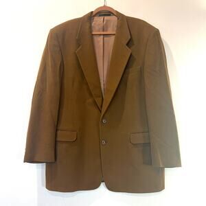 Vtg Fioravanti 100% cashmere sportcoat XL rust brown single breasted 2 button